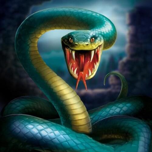 Ferocious cobra snake Diamond embroidery Diy Diamond painting cross stitch Kit Full coverage 3d round diamond mosaic craft AS236