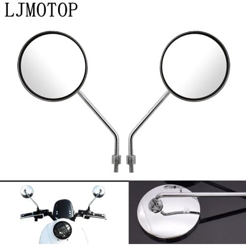 Free Shipping Motorcycle Round Back View Mirror Moped Side Mirror 8mm 10mm For Ducati MONSTER M400 MONSTER M600 MONSTER M620