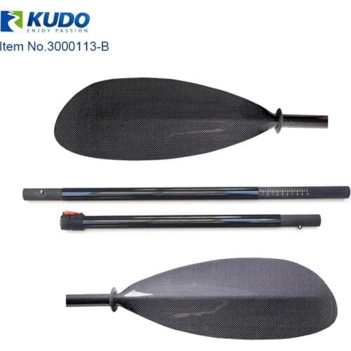 4-Piece Carbon Sea Kayak Paddle Sport-Line Carbon Fiber Blade 3K Carbon Shaft 10cm Adjustment with Free Bag