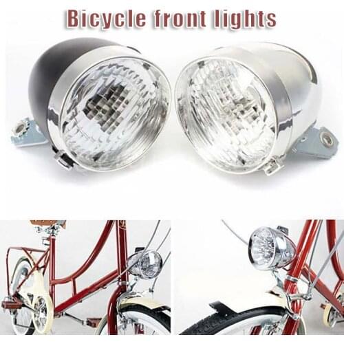 Vintage Retro Bicycle Bike Front Light Bike Headlight with 3 LED 160 Degree Wide Vision Bike Accessory MC889