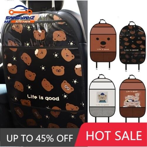 1PC Car Seat Back Cover Protector for Kids Cartoon Car Anti Kick Mat with Bag Waterproof Car Seat Back Protector Anti Kick Pad