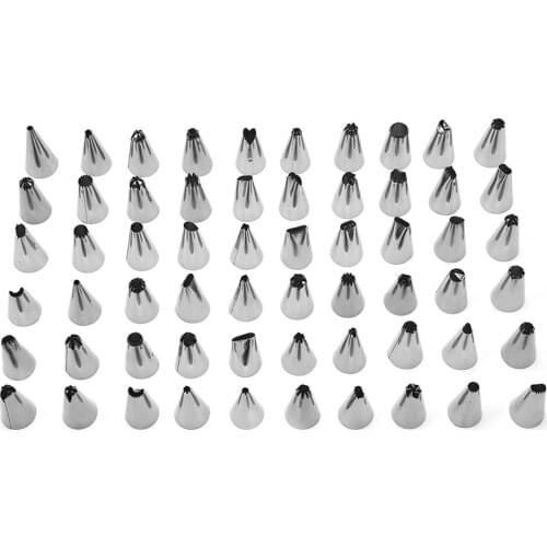 100pcsPastry Icing Piping Nozzles Stainless Steel Decorating Tip Cake Cupcake Decorator Rose Accessories Kitchen