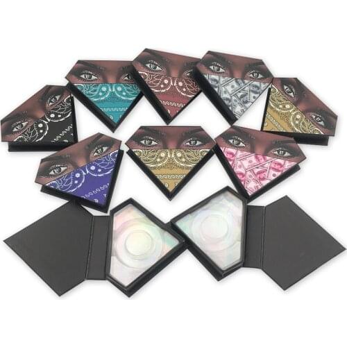 5-50 Pcs Wholeslae Eyelashes Package Empty Diamond Lashes Box with Tray Wholesale Bulk Lash Cases Packaging