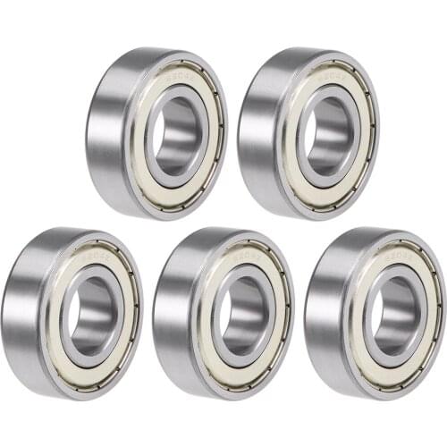 Uxcell 6204ZZ Deep Groove Ball Bearings 20mm x 47mm x 14mm Double Shielded Chrome Steel Z2 5pcs