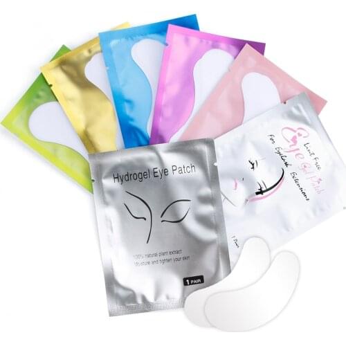50Pairs Eyelash Extension Paper Patches Under Eye Pads Grafting False Eyelashes Hydrogel Lint Free Sticker Wraps Make Up Tools