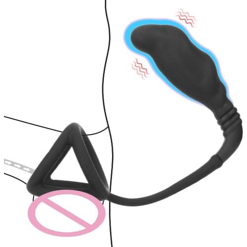 7 Mode Penis Ring Delay Ejaculation Sex Toys For Men Sex Shop Prostate Massager Vibrating Cock Rings