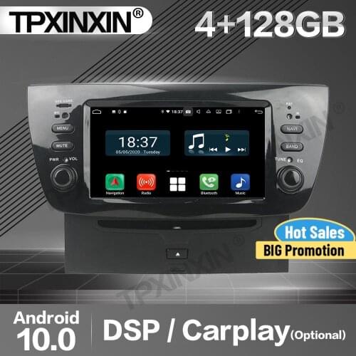 128G Carplay Car Radio 2 Din Stereo Receiver Android 10 For FIAT DOBLO 2010 2012 2013 2014 GPS Player Audio Recorder Head Unit
