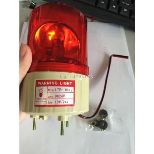 DC 24V Buzzer Sound Red Rotating Industrial Signal Tower Warning Light
