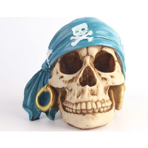 Decorative Figures Skull Decoration Statues Halloween Skull Human Resin Sculpute Skull Art Figurine Home Living Room Decoration