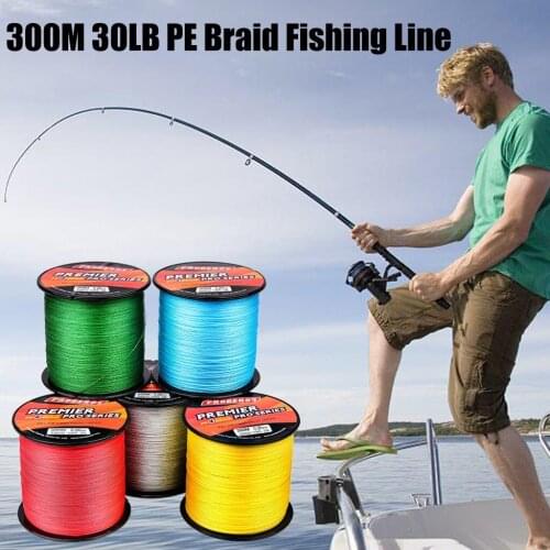 #H40 4 Strands 300M 30LB Super Strong Abrasion Resistant PE braid Fishing Line High Qaulity Fishing Lines Fishing Supplies