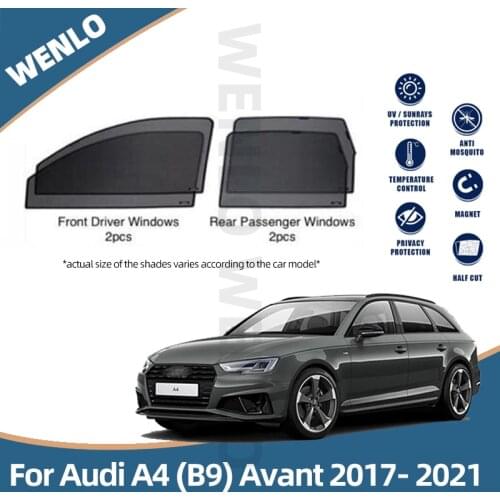Magnetic Window Shades For Audi A4 B9 Avant 2017-2021 Car Sun Shade Window Curtain Visor Shield