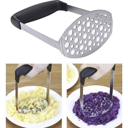 Potato Masher Ricer Puree Pressed Fruit Juice Maker Stainless Steel Potato Pusher Smooth Mashed Potatoes Crusher Fruit Tools