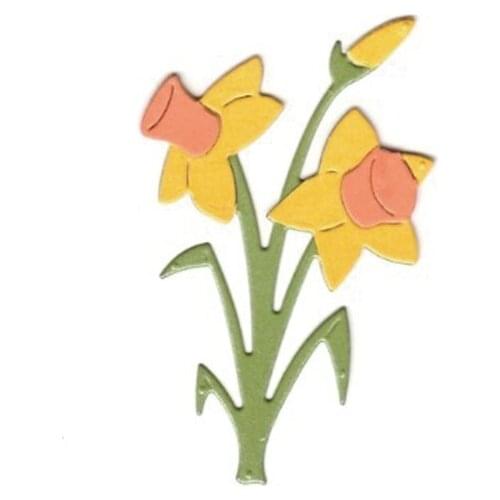 Daffodils Metal Cutting Dies NewStencils for DIY Scrapbooking Ablum Photo Paper Card Craft Fun Decor Embossing Template
