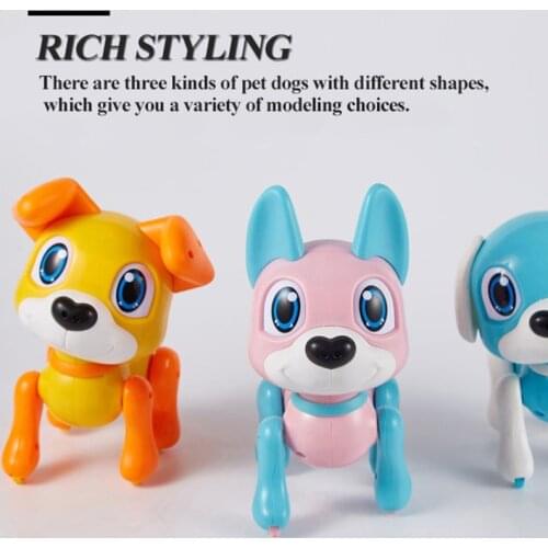 Cute Robot Dog Robotic Puppy Smart Gesture Sensor Interactive Toy Cartoon Model Birthday Gifts for Kids H055