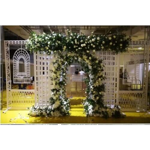 New iron art new style arch stage decoration background large wedding triumphal arch wedding iron art gallery arch