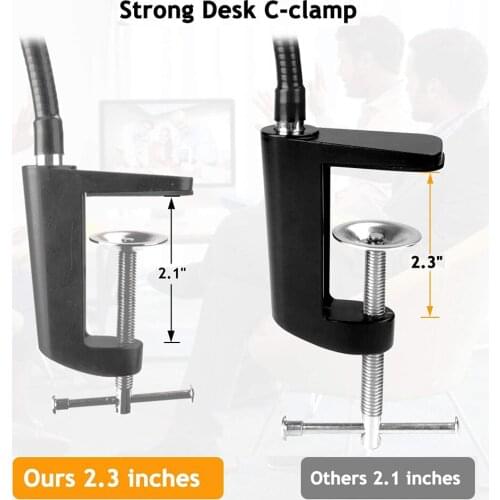 Webcam Stand Enhanced Durable Desk Jaw Camera Clamp Bracket With Flexible Gooseneck For Logitech Webcam Dropshipping