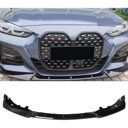 3pcs Front Bumper Lip Splitter Spoiler MP Style Glossy Black Replacement for 4series G22 2020+ ABS Car Accessaries
