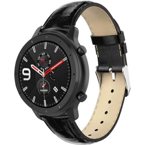 Leather Strap For Xiaomi Huami Amazfit GTR 47MM 42MM Smart Watch Band 20MM 22MM Replace Wristband For Amazfit Stratos 3 2 Correa