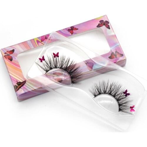 Natural/Long Butterfly Eyelashes New Hot Trending 16/18/25mm Hand Made Full Strip Faux Mink Lashes With Butterflies On Them