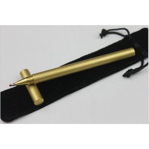 1 pcs Handmade Retro Metal Signature Pen Brassl Pen Frosted And Smooth Office Gift For Business EDC