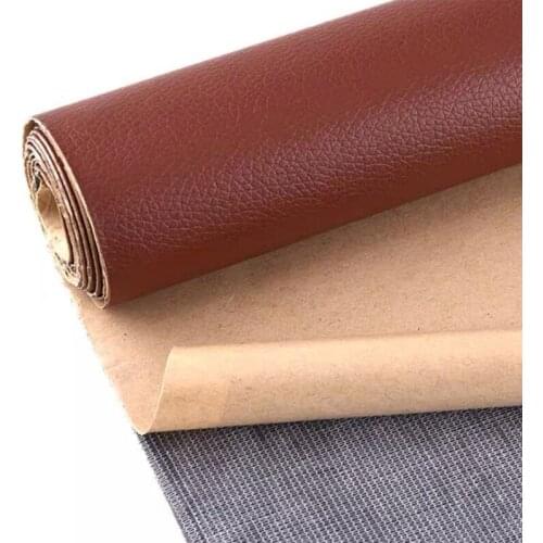 50x137CM Faux Pu Synthetic Leather Self-Adhesive Fabric Sticky Rubber Patch for Car Sofa Repair Leather Fabric Patches Scrapbook