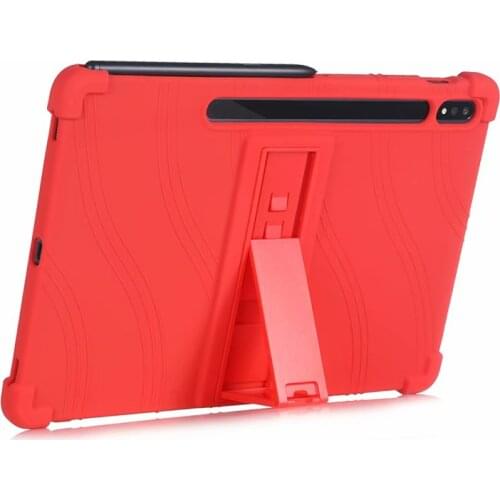 Silicone Shockproof Case for Samsung Galaxy Tab S7 SM-T870 T875 Stand Holder Anti Drop Cover