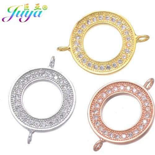 DIY Earrings Connectors Findings Micro Pave CZ Copper Connector Charms Accessories For Women Bracelets Earrings Necklaces Making