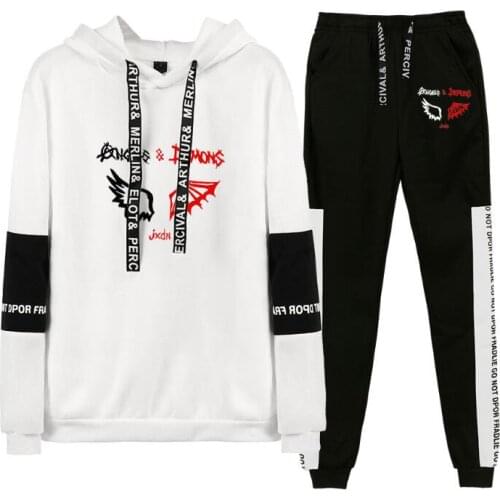 Popular Jaden Hossler Hoodie Sport Two Piece Set Women Men Fashion Long Sleeve Autumn Winter Hoodies Sets Sweatpants