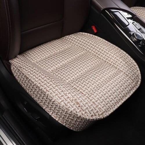 Four Seasons Car Seat Cover Flax Cars Seat Cushion Automobiles Seat Protector Universal Car Chair Pad Mat Auto Accessories