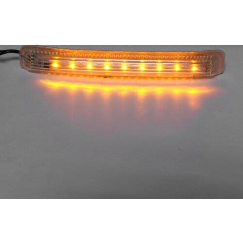 1 Pair 12V Car Auto 18 Yellow+Blue LED Side Door Mirror Soft Turn Signal Light Universal