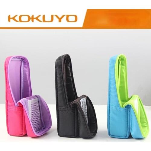 1 pc KOKUYO Pen Pouch All-in-one Function Large Capacity Pen Case Can Stand Pencil Stationery WSG-PC32