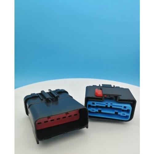 2 pcs 14 Pin Way Female and Male 2.8mm Black Color Car Automotive Connector 54201400