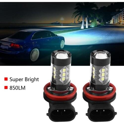 2 pcs H11 H8 12V-24V 80W Car Fog lamp Lights High Power Bright White LED Fog Daytime Light Bulbs Car LED fog lights New