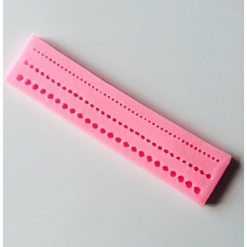 3 Pieces of Pearl Decorated Liquid Silica Gel Mould, Sugar Cake Mould C017