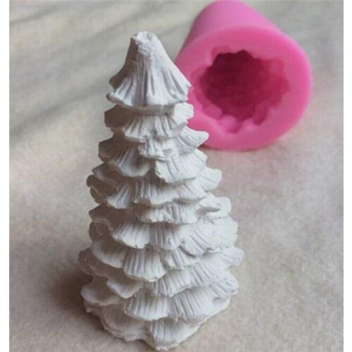 5Pcs Silicone Cake Mold Cake 3D Christmas tree Shape Cake Mould Decoration Tool for Wedding Birthday Anniversary Merry Christmas