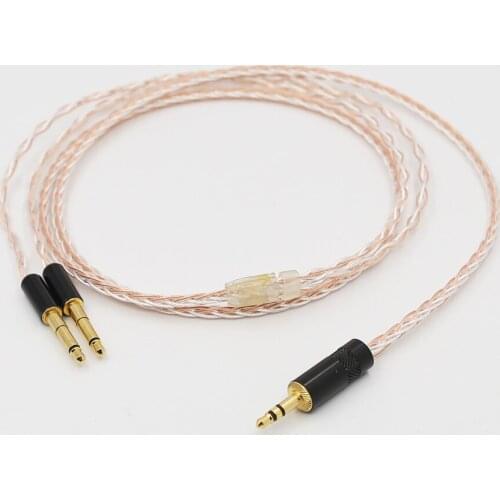 8cores Headphones Cable 3.5 Stereo Audio Plug Audio Upgrade Cable For Meze 99 Classics/Focal Elear
