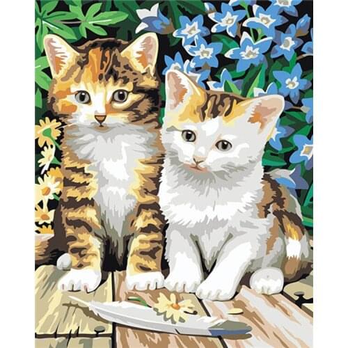 Love.Thanks Animal Diamont Painting Cat Diamond Art Painting Cross Stitch Kits EmbroideryDiamond Paiting Full Drill
