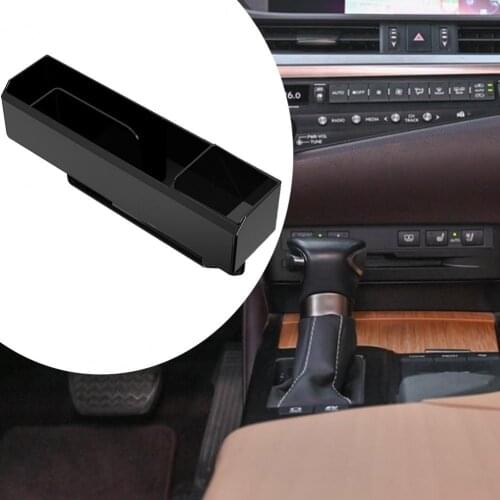 Car Seat Crevice Storage Box Slot Multi-function Organizer with Charging Cable ABS Foldable Quilted Cup Holder Car Interior Acc