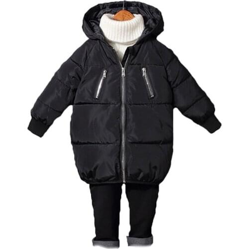 Childrens clothing boys girls cotton coat 2018 new baby winter coat jacket thick kids down jacket cotton clothes long section