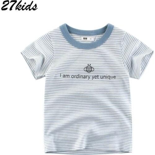 27kids I am oridinary yet unique Toddler Tops T Shirt Summer Children Tees Clothes Cotton Boys Girls T-Shirts Clothing