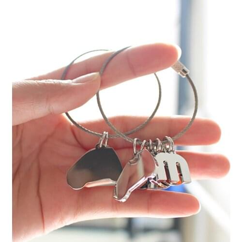 For Mercedes Smart Fortwo Forfour 453 451 450 Car Styling Keychain Car Letter Logo Keychain Metal Key Ring Gift Car Accessories