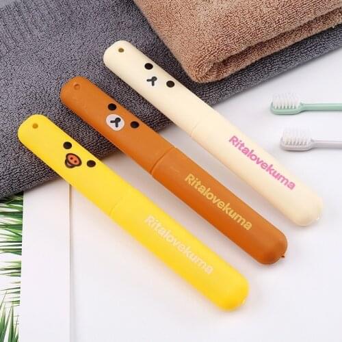 Portable Toothbrush Cover Holder Bear Cute animal Outdoor Travel Hiking Camping Toothrush Cap Case Protect Storage Cute Box
