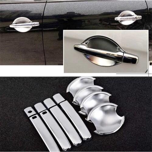 Non-Rusty Chrome Door Handle Bowl Cover Cup Overlay Trim For Mitsubishi ASX