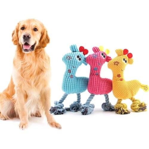 Interesting Voice Molar Teeth Pet Dog Puppy Chicken Chew Toy Squeaker Squeaky Soft Plush Play Sound Toys Safe and Secure