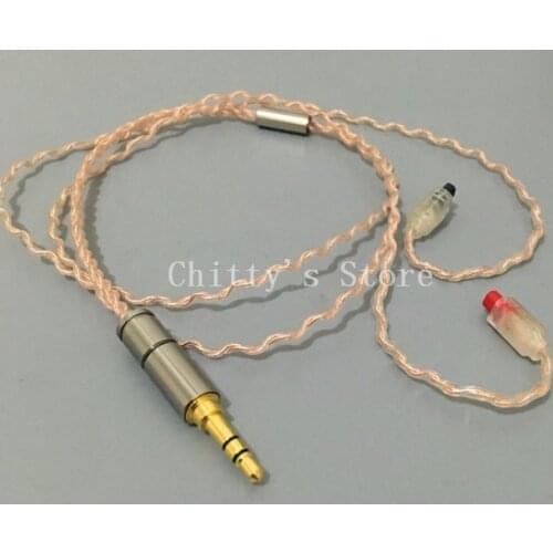 Diy earphone cable short cable single crystal copper wire 45cm for IM50 IM70 IM series