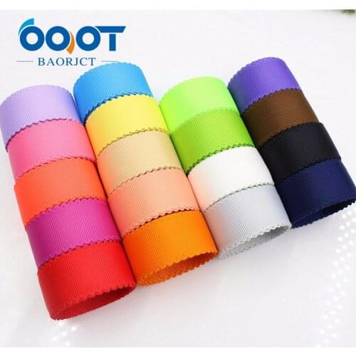 OOOT BAORJCT 177039 hot sale 25mm hollow Flowers solid Grosgrain Ribbon, DIY handmade materials,Clothing accessories