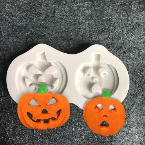 Halloween Pumpkin Silicone Mold Chocolate Fudge Ice Cream Pudding Making Utensils Resin Silicon Mold Decorating Kitchen Utensils