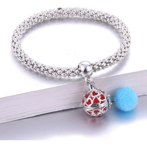 Fashion Heart Aroma Diffuser Bracelet Jewelry perfume Essential Oil Diffuser Aromatherapy Pendant Locket Bracelet With Pads