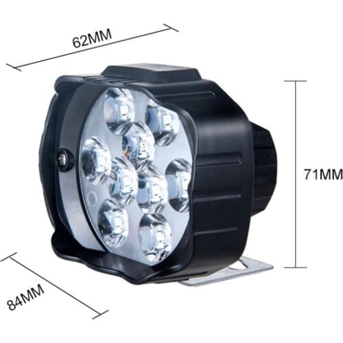 Motorbike Headlight Bright LED Spotlights Scooter Head Lamps Fog Light White