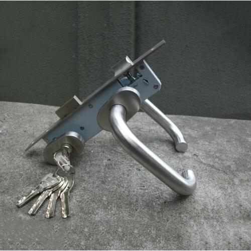 Brand New Stainless Steel Door Handle Locks European Mortise Door Lock set Aluminum Alloy Door Lever Handle Lock w Keys